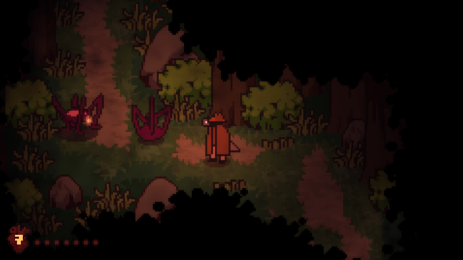 Screenshot of a level in a forest from Detective with a Sword by eikpix